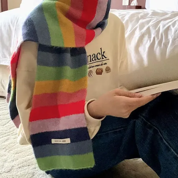 Other*Boogzel Clothing Colorful Striped Indie Kid Scarf
