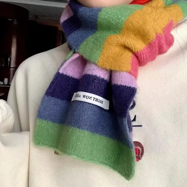 Other*Boogzel Clothing Colorful Striped Indie Kid Scarf