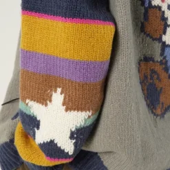Sweaters*Boogzel Clothing Colorful Striped Indie Kid Zip Sweater Multi