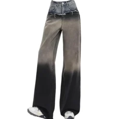 Jeans*Boogzel Clothing Control Freak Layered Baggy Jeans Black/blue