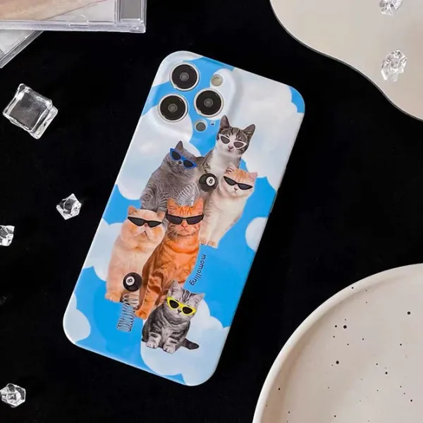 Iphone Cases*Boogzel Clothing Cool Cats iPhone Case Blue