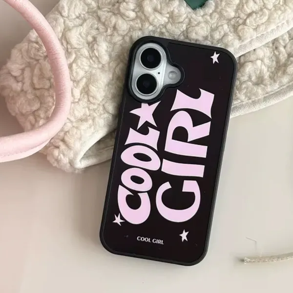 Iphone Cases*Boogzel Clothing Cool Girl Aesthetic iPhone Case Black/pink