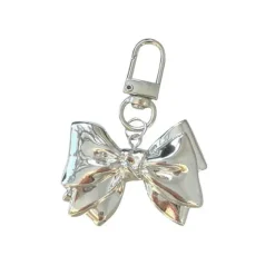 Other*Boogzel Clothing Coquette Aesthetic Bow Keychain Silver