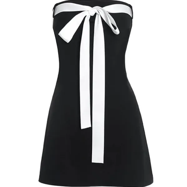 Dresses & Rompers*Boogzel Clothing Coquette Aesthetic Bow Mini Dress Black