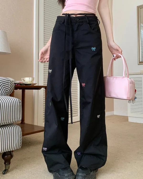 Pants & Trousers*Boogzel Clothing Coquette Aesthetic Bow Pants