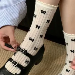 Socks*Boogzel Clothing Coquette Aesthetic Bow Pattern Socks
