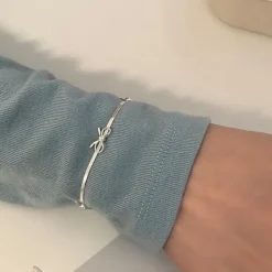 Bracelts*Boogzel Clothing Coquette Aesthetic Bows Bracelet Silver