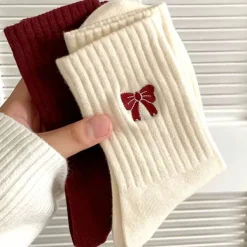 Socks*Boogzel Clothing Coquette Bow Embroidery Socks