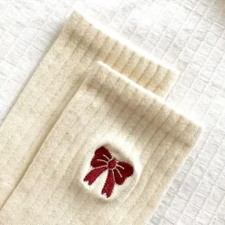 Socks*Boogzel Clothing Coquette Bow Embroidery Socks