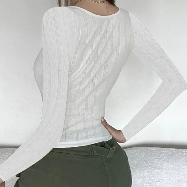 Long Sleeve Tops*Boogzel Clothing Coquette Bow Long Sleeve Split Top