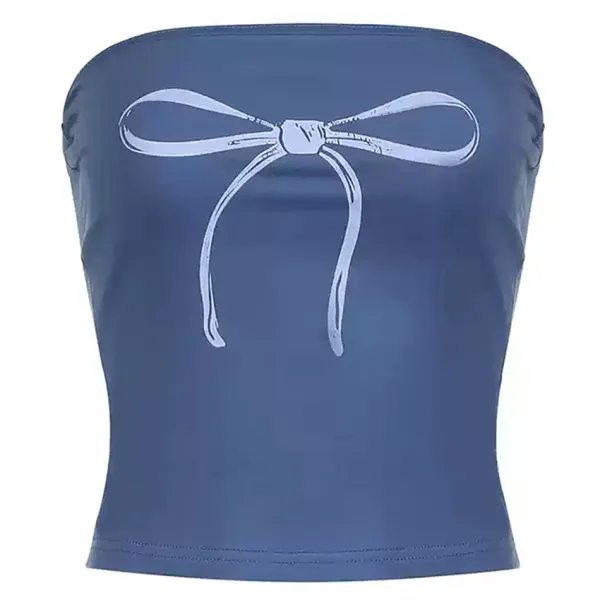 Y2K Tops|Crop Tops*Boogzel Clothing Coquette Bow Y2K Tube Top