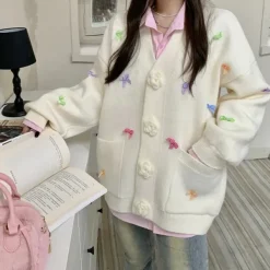 Knit Cardigans*Boogzel Clothing Coquette Girl Bow Cardigan