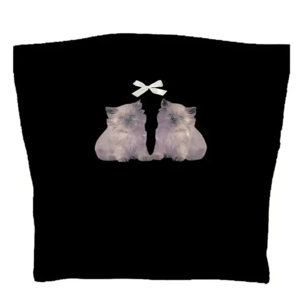 Y2K Tops|Crop Tops*Boogzel Clothing Coquette Kitten Y2K Tube Top