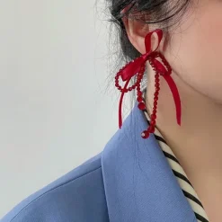 Earrings*Boogzel Clothing Coquette Bow Earrings Red