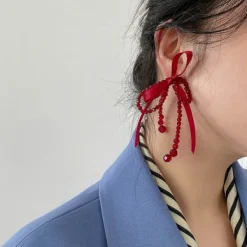 Earrings*Boogzel Clothing Coquette Bow Earrings Red