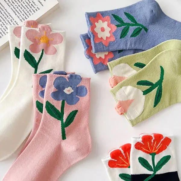 Socks*Boogzel Clothing Cottage Dreams Floral Socks