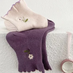 Socks*Boogzel Clothing Cottage Flower Embroidery Socks