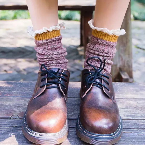 Socks*Boogzel Clothing Cottage Ruffled Knit Socks