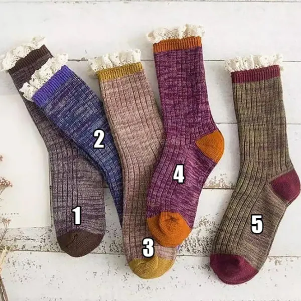 Socks*Boogzel Clothing Cottage Ruffled Knit Socks
