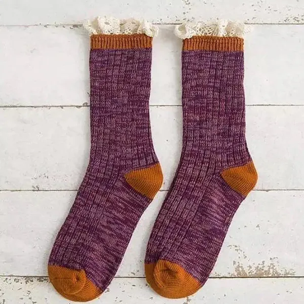 Socks*Boogzel Clothing Cottage Ruffled Knit Socks