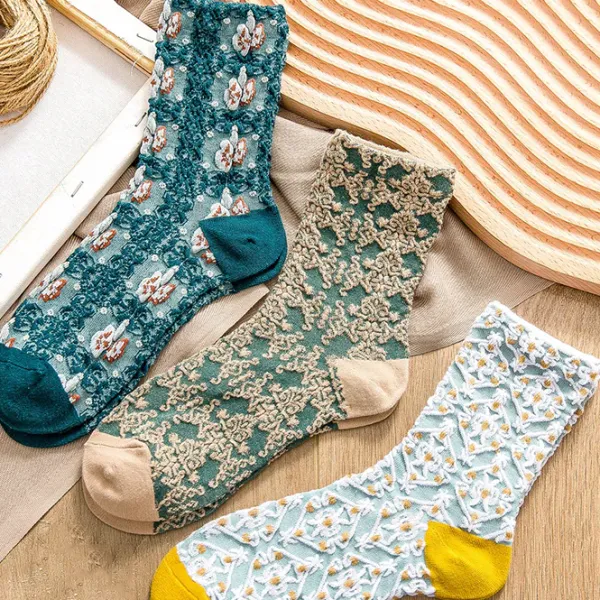 Socks*Boogzel Clothing Cottagecore Aesthetic Embroidered Socks