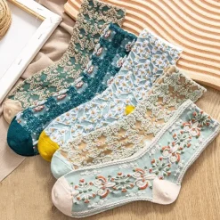 Socks*Boogzel Clothing Cottagecore Aesthetic Embroidered Socks