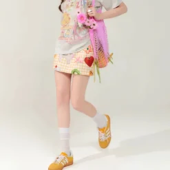 Skirts*Boogzel Clothing Cottagecore Aesthetic Gingham Skirt Yellow