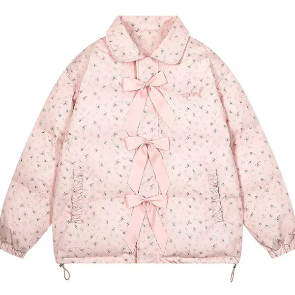 Coats & Jackets*Boogzel Clothing Cottagecore Cream Floral Padded Jacket