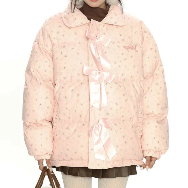 Coats & Jackets*Boogzel Clothing Cottagecore Cream Floral Padded Jacket