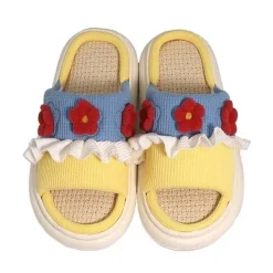 Mad*Boogzel Clothing Cottagecore Crochet Slipper Yellow