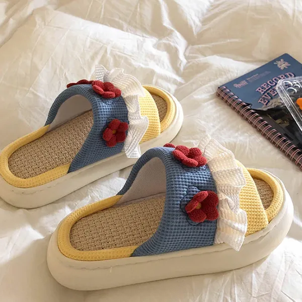 Mad*Boogzel Clothing Cottagecore Crochet Slipper Yellow