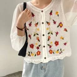 Knit Cardigans*Boogzel Clothing Cottagecore Floral Cardigan