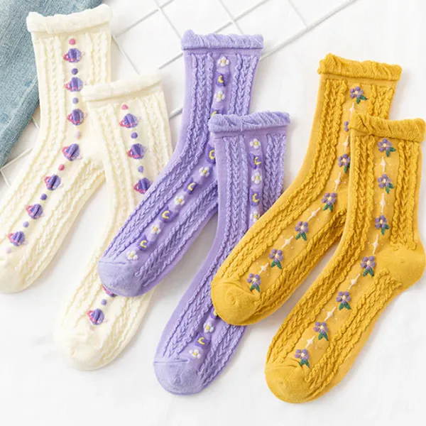 Socks*Boogzel Clothing Cottagecore Floral Socks