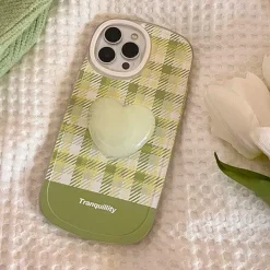 Iphone Cases*Boogzel Clothing Cottagecore Gingham iPhone Case Green