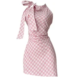 Dresses & Rompers*Boogzel Clothing Cottagecore Gingham Picnic Dress Pink
