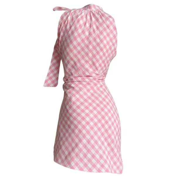 Dresses & Rompers*Boogzel Clothing Cottagecore Gingham Picnic Dress Pink