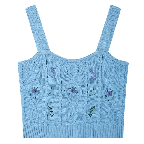 Crop Tops*Boogzel Clothing Cottagecore Knit Tank Top