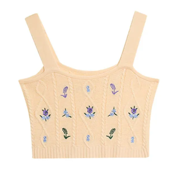 Crop Tops*Boogzel Clothing Cottagecore Knit Tank Top