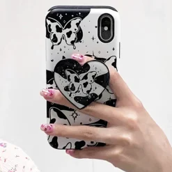 Iphone Cases*Boogzel Clothing Cow Butterfly iPhone Case Black/white