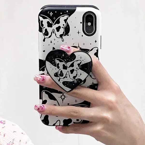Iphone Cases*Boogzel Clothing Cow Butterfly iPhone Case Black/white
