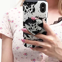Iphone Cases*Boogzel Clothing Cow Butterfly iPhone Case Black/white