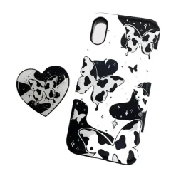 Iphone Cases*Boogzel Clothing Cow Butterfly iPhone Case Black/white