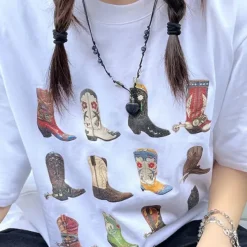 Aesthetic T-Shirts & Graphic Tees*Boogzel Clothing Cowboy Boots Graphic Tee