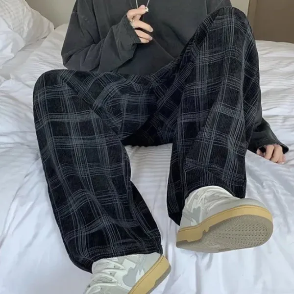 Mens|Pants & Trousers*Boogzel Clothing Cozy Up Plaid Pants in Navy NavyBlue
