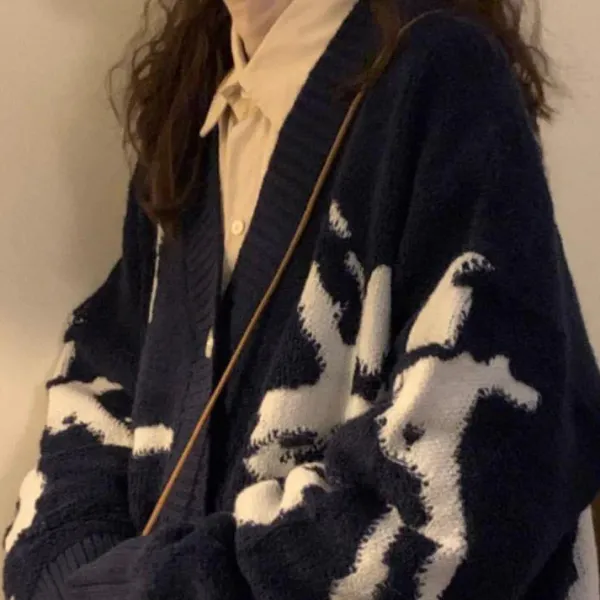 Knit Cardigans*Boogzel Clothing Cozy Up Warm Oversized Cardigan Blue