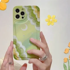 Iphone Cases*Boogzel Clothing Crescent Moon iPhone Case Green