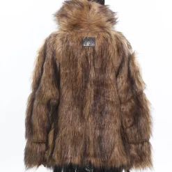 Coats & Jackets*Boogzel Clothing Crime Time Reversible Fur Jacket Brown