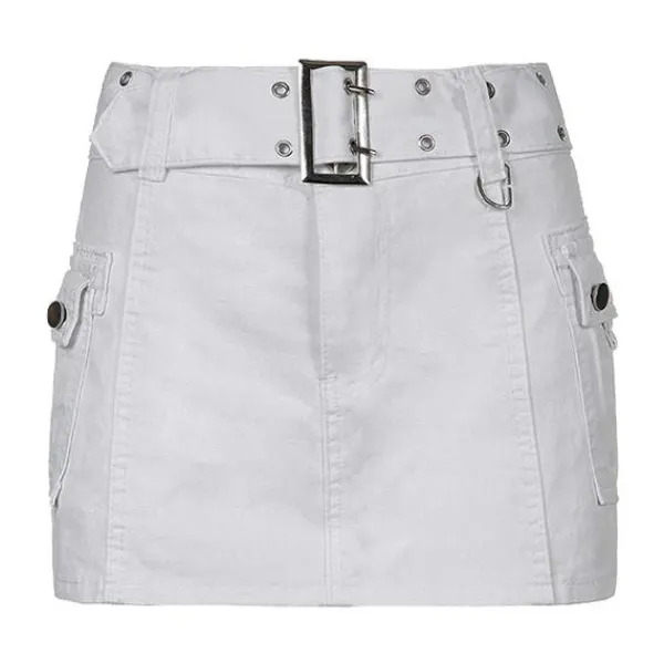 Skirts*Boogzel Clothing Crime Time Y2K Mini Skirt Black