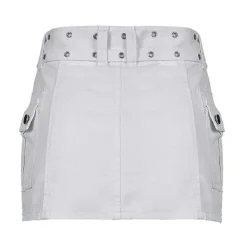 Skirts*Boogzel Clothing Crime Time Y2K Mini Skirt Black