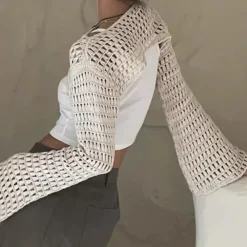 Sweaters|Y2K Tops*Boogzel Clothing Crochet Bolero Shrug Top